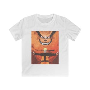 Naruto Kids Softstyle Tee, Dziecięca koszulka anime, Młodzieżowa koszulka graficzna, Koszulka dla chłopców i dziewcząt, Dziecięcy kostium cosplay, Koszulka Ninja dla dzieci