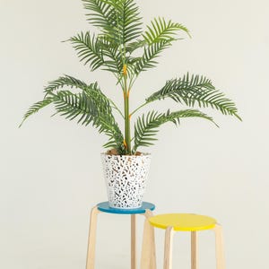 astro2 wooden stool with four legs, birch plywood, minimalist design