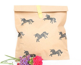 UNICORN Favour Bags - Unicorn party bags, sleeping unicorn, unicorn party, candy buffet bags, unicorn theme x 10