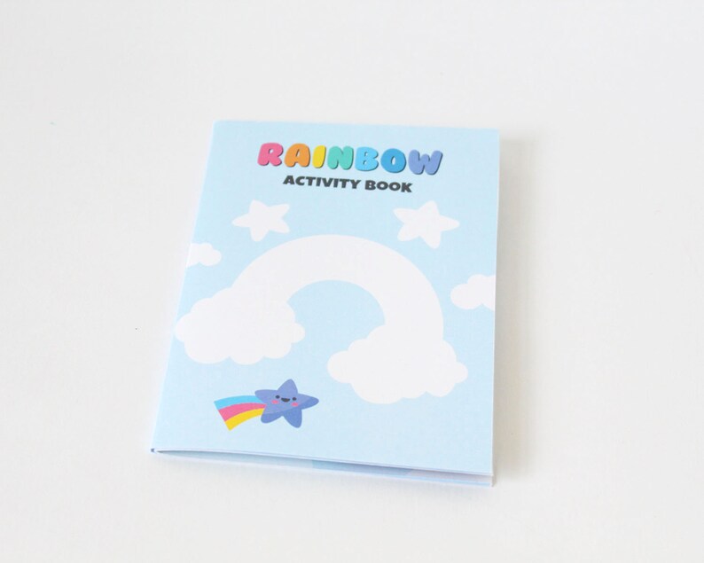 rainbow theme party bag book plastic free party rainbow party bag filler x 5 RAINBOW ACTIVITY BOOK rainbow party rainbow book