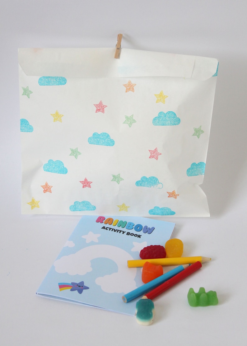 rainbow theme party bag book plastic free party rainbow party bag filler x 5 RAINBOW ACTIVITY BOOK rainbow party rainbow book