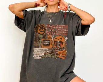 Comfort Colors® Halloween Collage Shirt, Retro Halloween Shirt, Spooky Season Ghost Tee, Halloween Cute Outfit, Halloween Gift