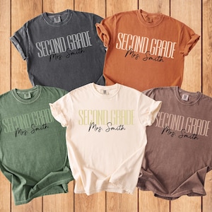 Comfort Colors Teacher Shirt, Second Grade Teacher Shirt, 2nd Grade Teacher Shirt, 2nd Grade Teacher Tee, Back to School Shirt, Teacher Tee