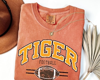 Vintage Tigers Shirt, Comfort Colors Tigers Game Day shirt, College Spirit Tiger Mascot shirt, Teacher Gameday shirt, Tailgate Football Mama