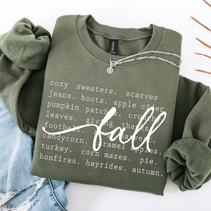 Fall Words Shirt, Hello Fall Cozy Women’s tshirt, Fall Vibes, Holiday Pumpkin Season, Thanksgiving Fall Definition Sweatshirt, Fall Gifts