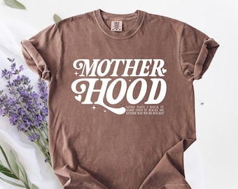 Comfort Colors® Motherhood Shirt, Trendy Mama T Shirt, Mom Life Tee, Oversized Graphic Mom T-shirt, Motherhood T Shirt, Cool Mom Club