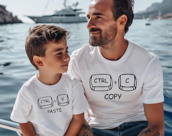 Ctrl C and Ctrl V Tshirt, Father Son Matching Tee, Dad and Baby Shirt, Copy Paste Shirt, Father Daughter Matching Tee, Gift For Husband