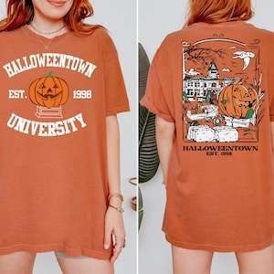 Comfort Colors® Vintage Halloweentown 1998 Tshirt, 2 Side Halloweentown University Shirt, Fall Tee, Halloweentown Tee, Halloween Retro Shirt