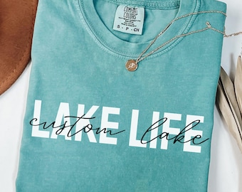 CC®Custom Lake Life Shirt, Personalized Lake Tshirt, Lake House Gift, Lake Lover Shirt, Lake Camping Tshirt, Lake Vacation Tee, Summer Shirt