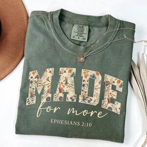 Comfort Colors® Bible Verse Shirt, Cute Christian Shirt For Women,Jesus Shirt,Christian Gift, Christian Christmas Shirt,Love and Grace Shirt