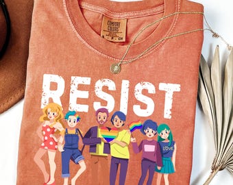 Save PBS LGBTQ Shirt, Comfort Colors Resist Pride Shirt, Political Protest Shirt, Save Public Broadcasting, Equal Rights Shirt, Hand Off PBS