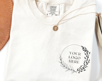 Comfort Colors® Custom Logo Shirts, Custom Design Shirt, Custom Text Shirt, Business Logo, Team Personalized Logo Shirts, Brand Logo T-Shirt