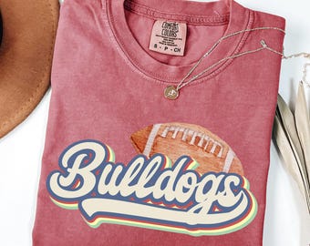 Vintage Bulldogs Shirt, Comfort Colors Bulldogs Game Day shirt, Bulldogs Mascot shirt, Teacher Gameday shirt, Bulldog Tailgate Football Mama