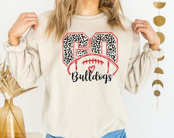 Go Bulldogs T-shirts, Football Bulldogs Sweatshirts, Bulldogs Mascot School Shirts, Dog Lover Shirt, School Team Shirts, Football Team Shirt