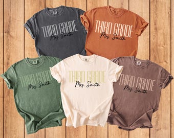 Comfort Colors Teacher Shirt, Third Grade Teacher Shirt, 3rd Grade Teacher Shirt, 3rd Grade Teacher Tee, Back to School Shirt, Teacher Tee