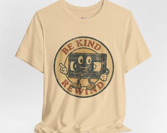 Retro VHS T-Shirt: Be Kind Rewind Graphic Tee - 80s Movie Nostalgia