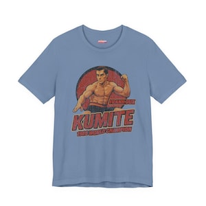 KUMITE 1988 World Champion Frank Dux Bloodsport Inspired T-Shirt, Martial Arts Fan Gift, Action Movie Enthusiast Shirt, Retro Tee