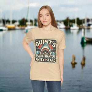 QUINT&#39;S Shark Charters Unisex T-Shirt Version 2