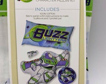 New Disney Stitch N Stuff BUZZ LIGHTYEAR Pillow Kit - You use to make 3 Pillows + 1 Pocket Pal