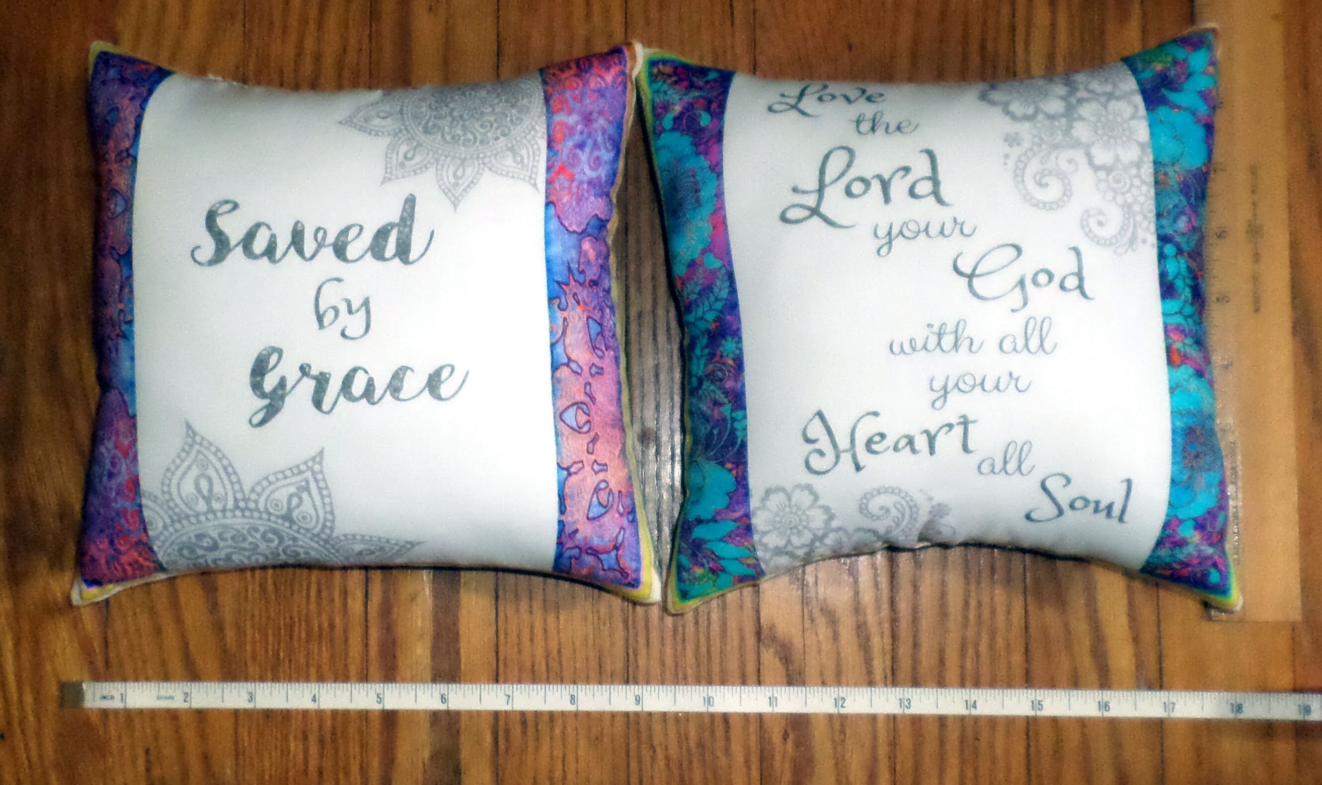 New RELIGIOUS SAYINGS Set of 2 Extrasmall Cotton Pillows Etsy UK