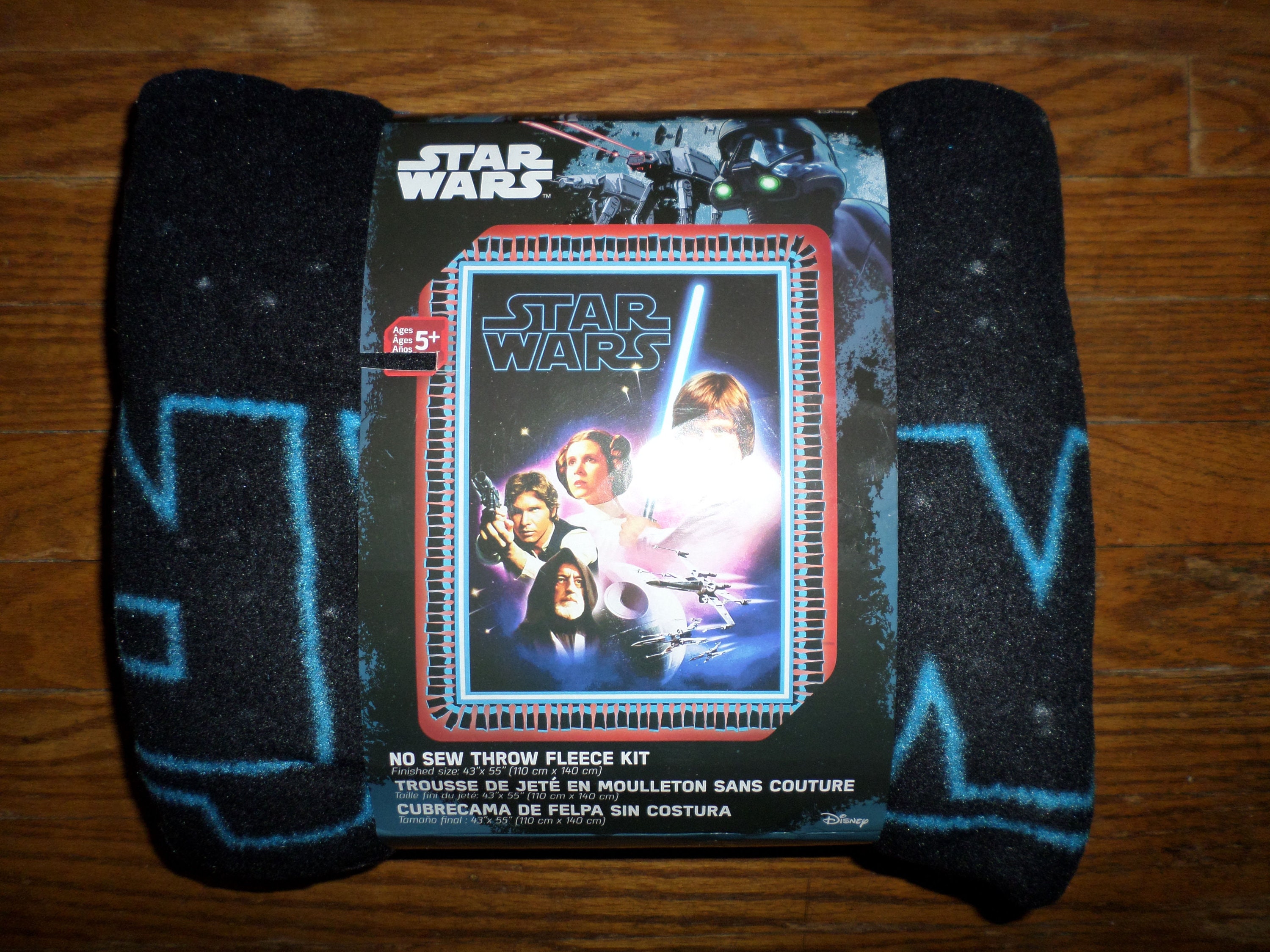 Rare Star Wars Fleece Blanket No sew Fleece Blanket Throw Kit Features the Original Cast Characters Etsy
