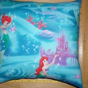 Kids Child Gift Pillow Case Cartoon Mermaid Linen Pillowcase Chair