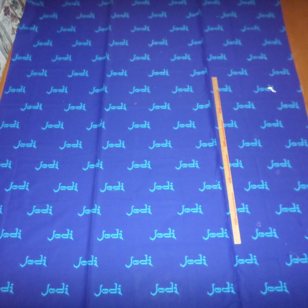 Rare STAR WARS JEDI Poly/Cotton Large Fabric Panel- 66" x 90" - as shown in photo, but the blue is darker than it looks in the photos