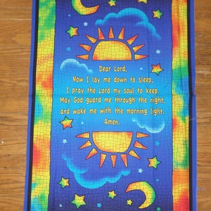 New A Child&#39;s Bedtime Prayer Cotton Fabric Panel - Religious 23&quot; by 42&quot; - sold by the panel -  finish in whatever way you choose!