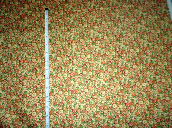 Mary Engelbreit Cotton Fabric Material Floral /& Polka Dot Print on Black BTY
