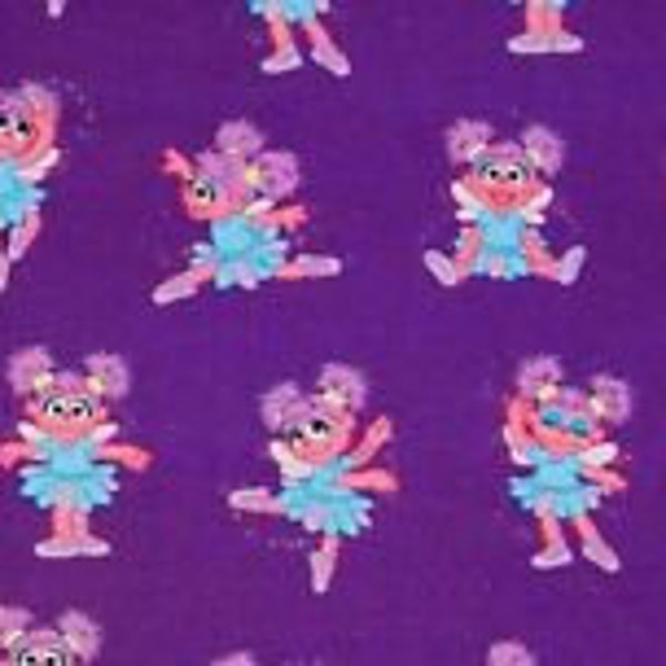 New Sesame Street Abby Cadabby Licensed, purchased Cotton Fabric - selling by the yard PBS Cartoon Character