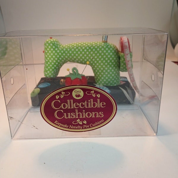 Dritz Collectible Keepsake Novelty Sewing Machine Pin Cushion & Tape Measure - New in box