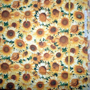 New Sunflowers Cotton FABRIC - bty - by Patty Reed for Fabric Traditions