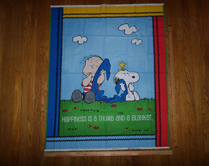 Rare Peanuts PROJECT LINUS Cotton Fabric Single Panel Only - as ...