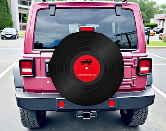 Vinyl Record Spare Tire Cover: Waterproof Polyester, SUV Truck RV