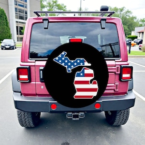 RV Spare Tire Cover, Michigan On USA Map, Camper Spare Tire Cover, Wrangler Tire Cover, Back Tire Cover, Tire Dust Cover, Car Accessories