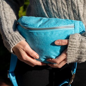 Bag For Mom, Crossbody Fanny Pack, Corduroy Waist Bag, Sling Bag, Pouch, Practical Mom Bag, Birthday Gift for Mom, Handmade Gift for Wife