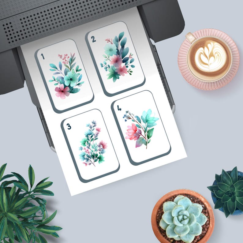 Mockup of Mahjong Tiles Printing.