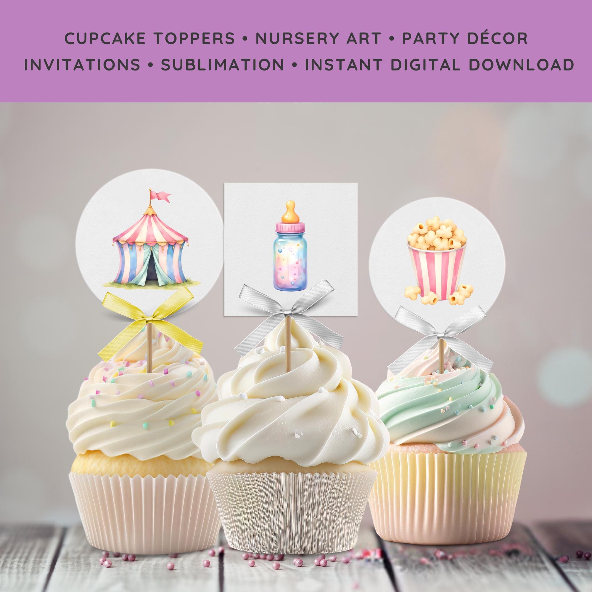 Pastel Circus Tent Clipart Set | Watercolor Circus Animals PNG ...