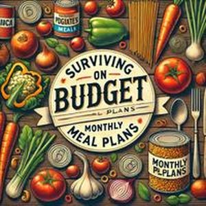 Surviving on Budget Meals: Monthly Meal Plans with Recipes for Breakfast, Lunch, Dinner, Snacks, & Desserts, Easy Affordable Meal Prep Guide