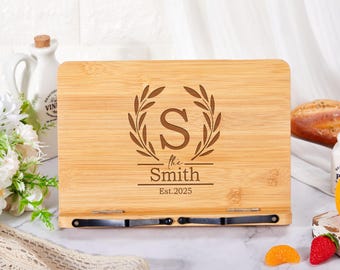 Personalized Book Stand,Custom Recipe Holder,Book Stand,Kitchen Decor,Recipe Book Holder,Mother's Day Gift,Housewarming Gift,Wedding Gift