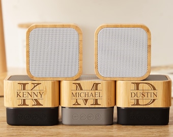 Altavoz Bluetooth personalizado para hombres, altavoz Bluetooth grabado personalizado, regalos para padrinos de boda, regalo para novio o esposo, regalo de aniversario para él