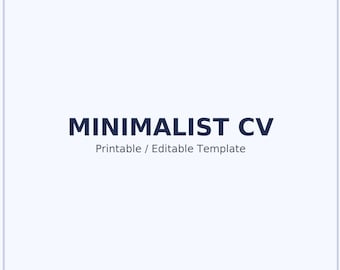 Minimalistische Lebenslauf Lebenslauf Vorlage + Anschreiben | Word & Google Docs | ATS-freundlich