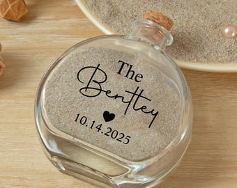 Custom Honeymoon Sand Bottle, Honeymoon Sand Jar, Wedding Gift, Beach Holiday Memory Jar, Bridal Shower Bottle, Couple Beach Ideas Gift