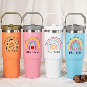 Custom Teacher Tumbler,Tumbler Gift for Teacher,Teacher Appreciation Gift,Thank You Gift for Teacher,Back to School Gift,Teacher Coffee Cup