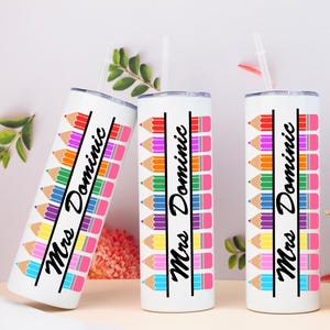 Custom Teacher Gift, Personalized Tumbler Gift for Teacher, Custom Teacher Name Gift, Teacher Appreciation Gift, End of Year Teacher Tumbler