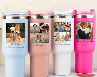 Bicchiere personalizzato da 40 once con foto, tazza da 40 once con foto personalizzata, regalo di San Valentino, regalo con foto personalizzata, regalo per la mamma, regalo di Natale