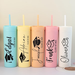 Personalised Graduation Tumbler,Graduation Iced Coffee Glass,College Graduation,Class of 2025,Graduation Gifts for Her,College Grad Gifts