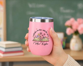 Bicchiere termico personalizzato per insegnanti da 295 ml, tazza da caffè con nome personalizzato, regalo di ringraziamento, regalo per l'apprezzamento degli insegnanti, bicchiere termico da viaggio, ritorno a scuola