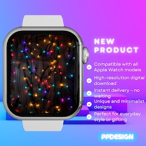 Fondo de pantalla navideño: esfera del Apple Watch y fondo de smartwatch