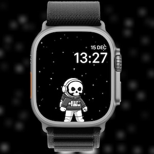 Astronaut Skull Apple Watch Face: Trendy Digital Art (Digital Download)